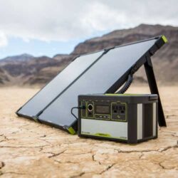 goal zero boulder 100 briefcase mountable solar panel charging a yeti