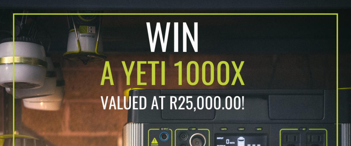 Goal Zero South Africa Win a Yeti 1000x Competition Banner