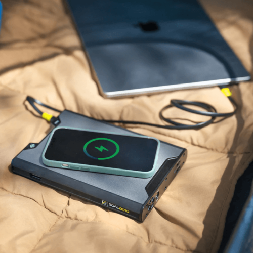 GoalZero Sherpa 100AC G4 charging laptop